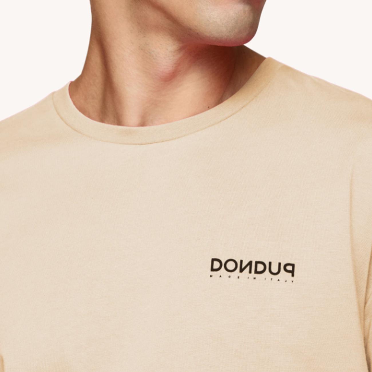 T-Shirt Girocollo In Jersey US198JF0309UIT08 010 BEIGE DONDUP 