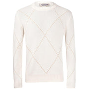 Maglia Girocollo A Rombi 13156/19653 001 BEIGE LA FILERIA 