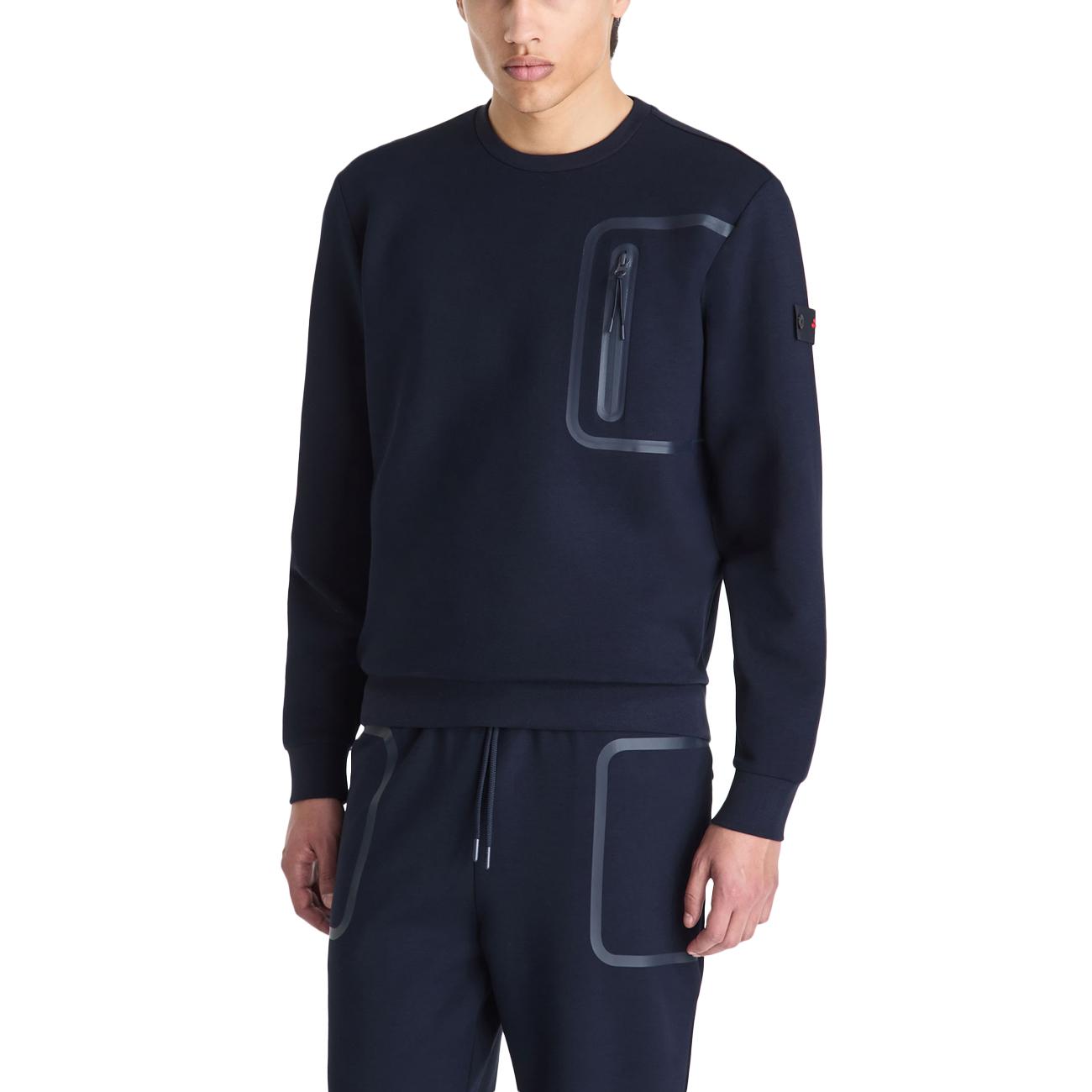 Felpa Gorie 03 Con Taschino E Nastrature PEU5799 99012177 215 BLU PEUTEREY 