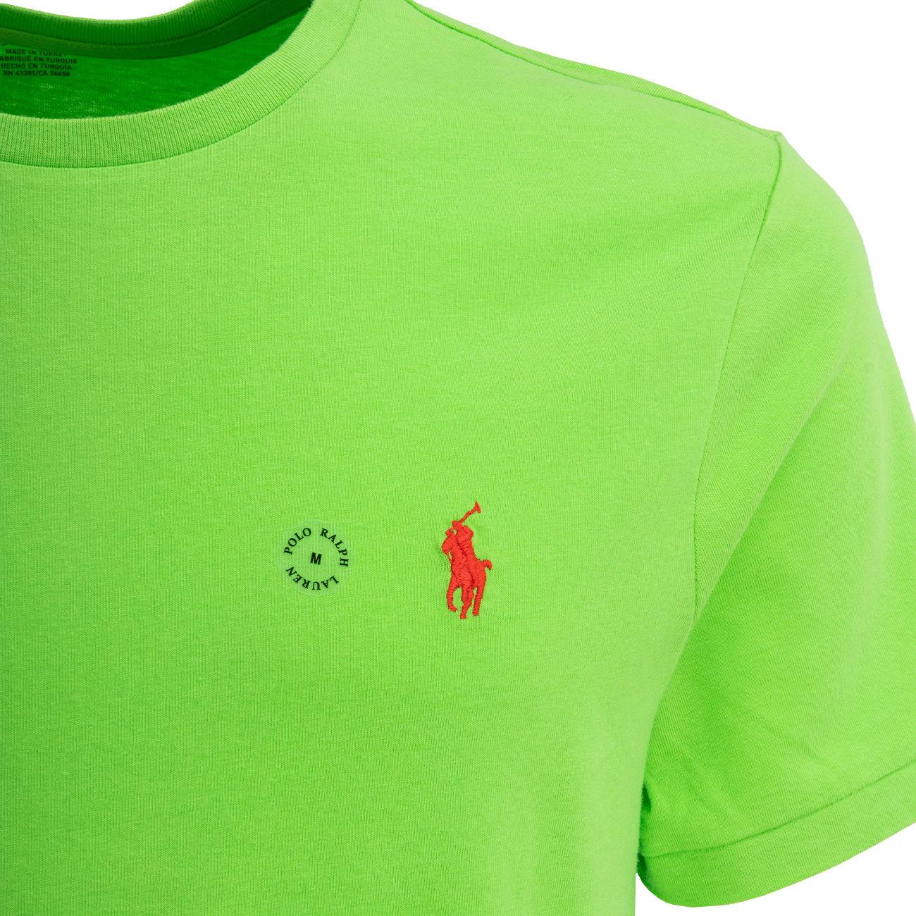 T-Shirt Custom Slim In Jersey Uomo Green 710671438 215 GREEN POLO RALPH LAUREN 