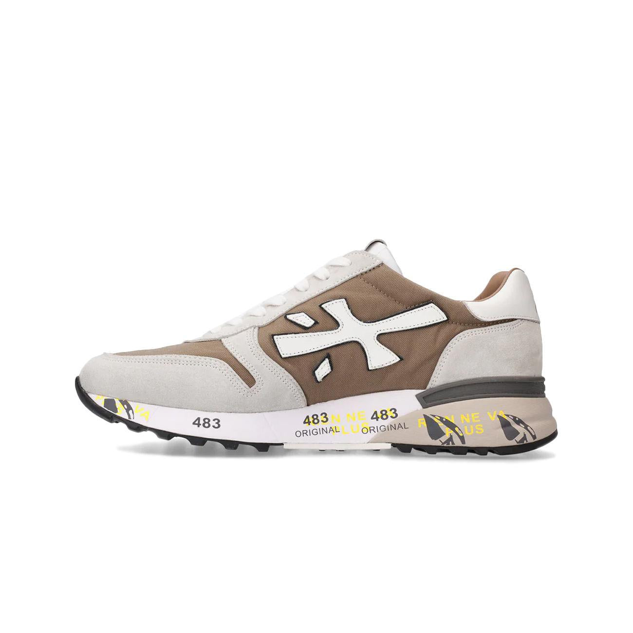 SNEAKERS U. LOGO GRANDE NYLON/SUEDE PREMIATA MICK VAR 6174 GREY/BROWN/CAMM./GHIACC. PREMIATA 