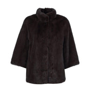 Giacca In Visone Con Cintura Donna Argilla Y356762VCMLX 426 ARGILLA YVES SALOMON 