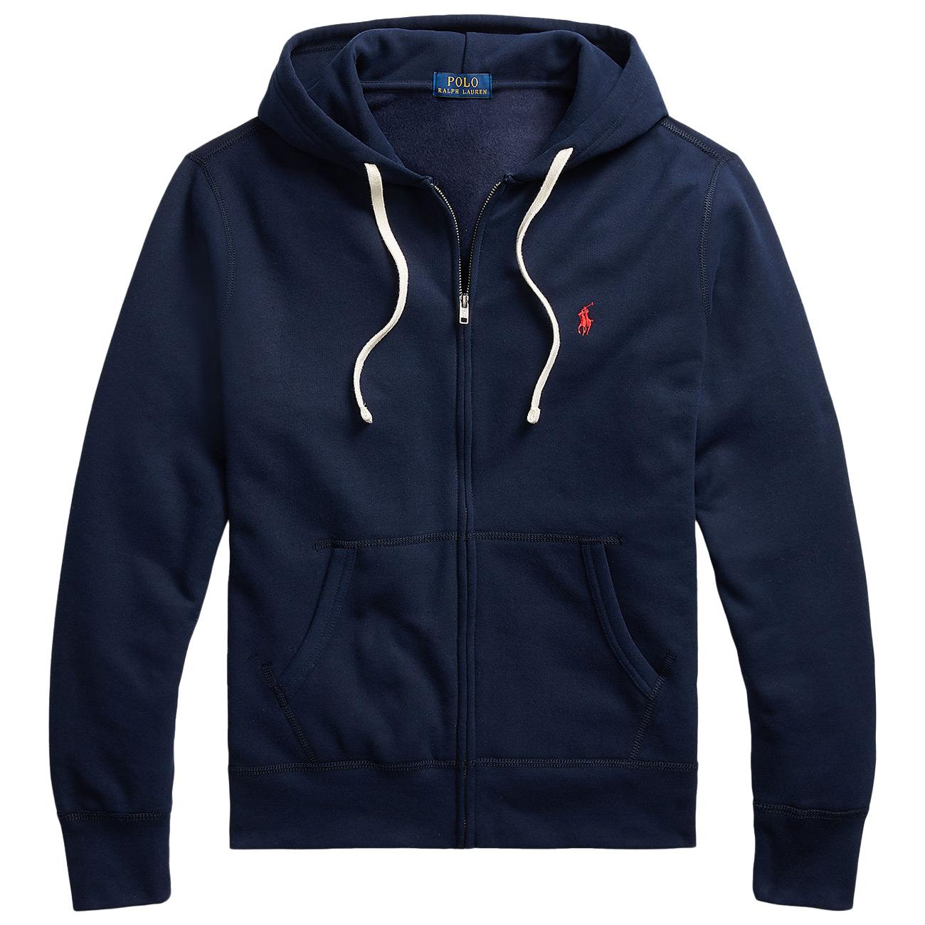 Felpa Con Zip E Cappuccio In Pile 710813297 004 CRUISE NAVY POLO RALPH LAUREN 
