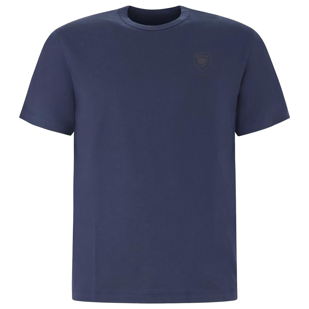 T-Shirt Logo In Tono Newton 25SBLUH02193-004547 888 BLU BLAUER 