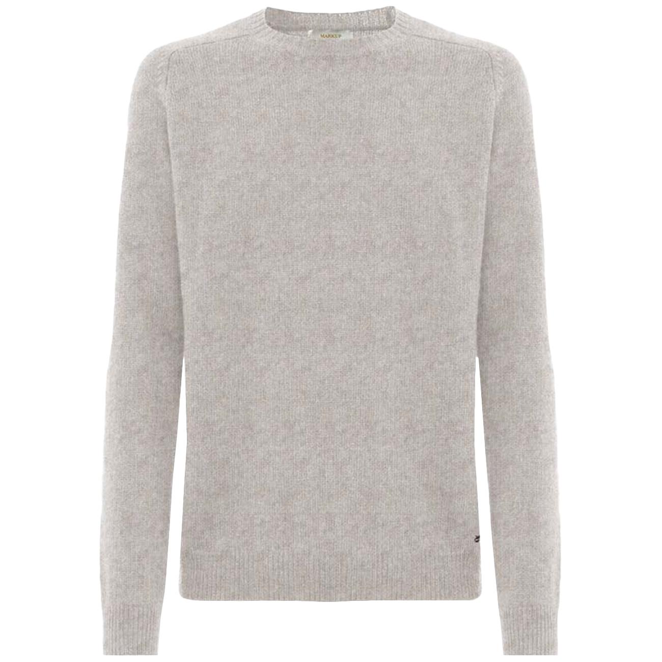 Maglia A Girocollo Rasato Filo Melange MK9900078 GRIGIO MELANGE MARKUP 