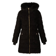 CAPPOTTO PIUMA C/FRANGETTE + CAPP. C/BORDO VOLPE HERNO PI0070G12260 9300 NERO HERNO 