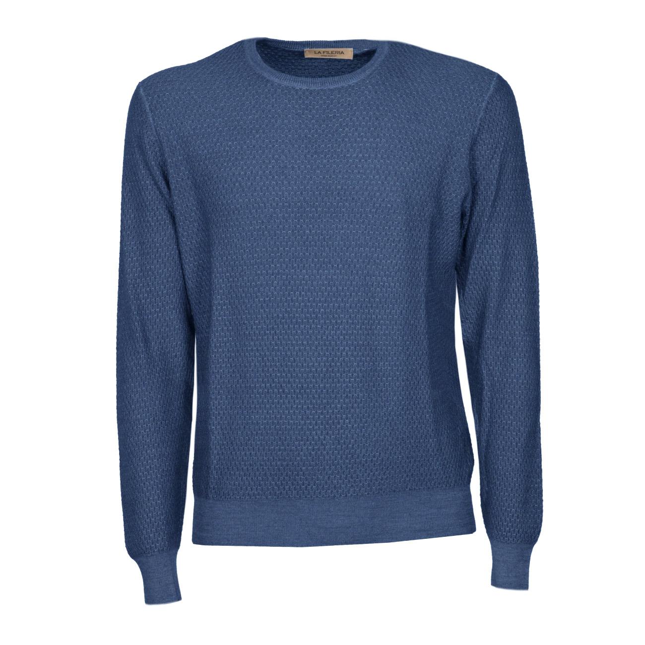 Pull In Lana Uomo Bluette 57186/28413 420 BLUETTE LA FILERIA 