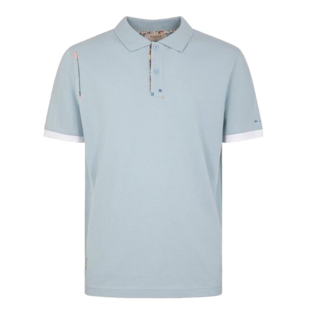 Polo Mezza Manica Piquet Con Ricami MK891086 CELESTE MARKUP 