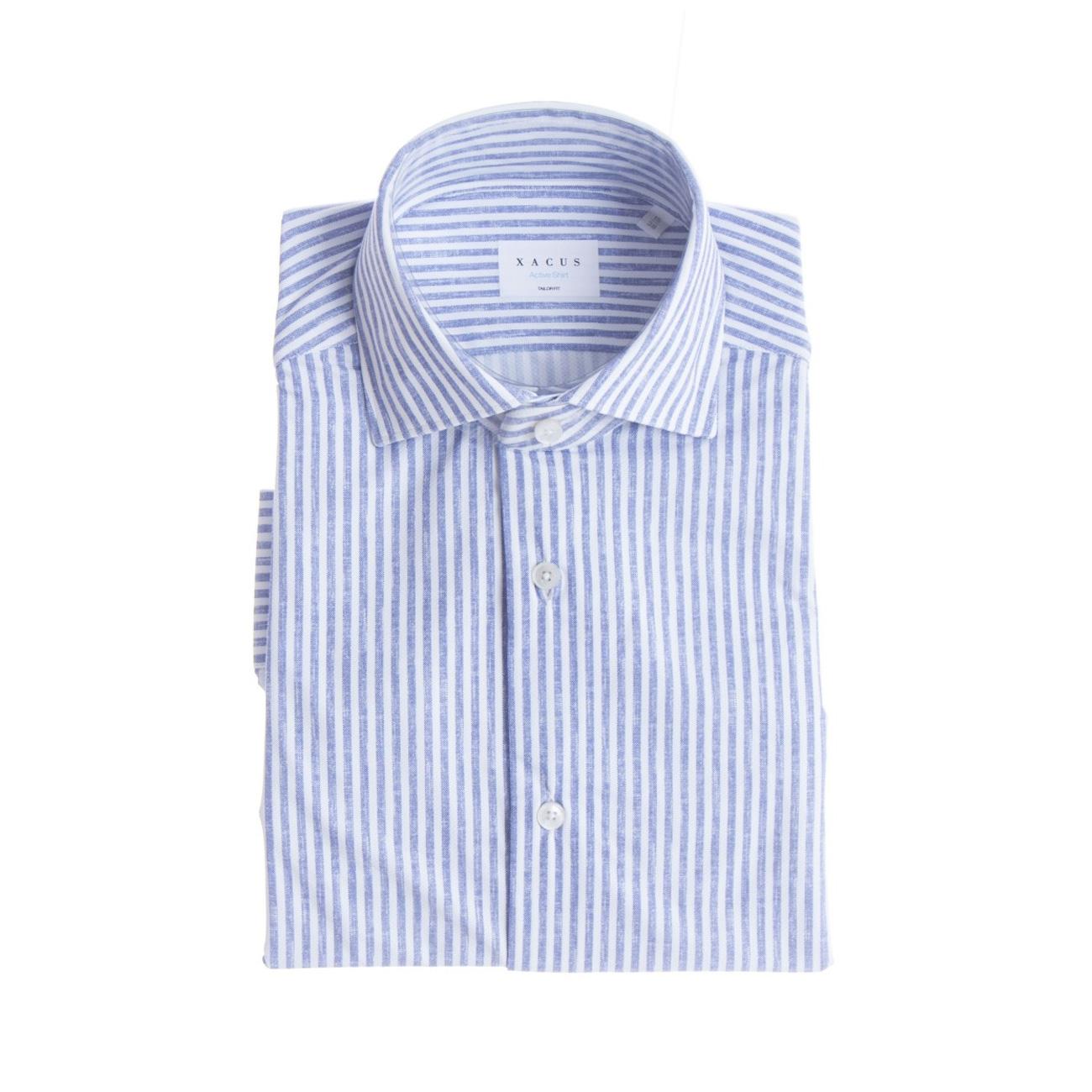 Camicia Active Uomo Bianco Azzurro 61626 009 BIANCO/AZZURRO XACUS 