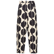 Pantaloni Barrel Stampati P189P100495N 01 BEIGE/NERO ELENA MIRO' 