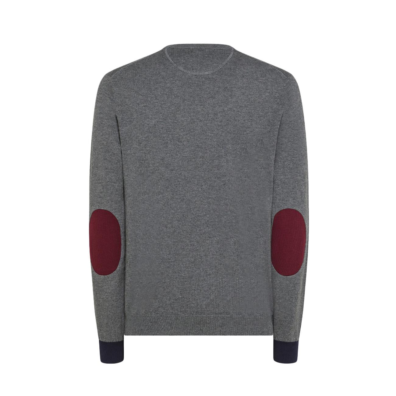 Pull Con Toppa In Lana Uomo Grigio K43110 34 GRIGIO SUN68 