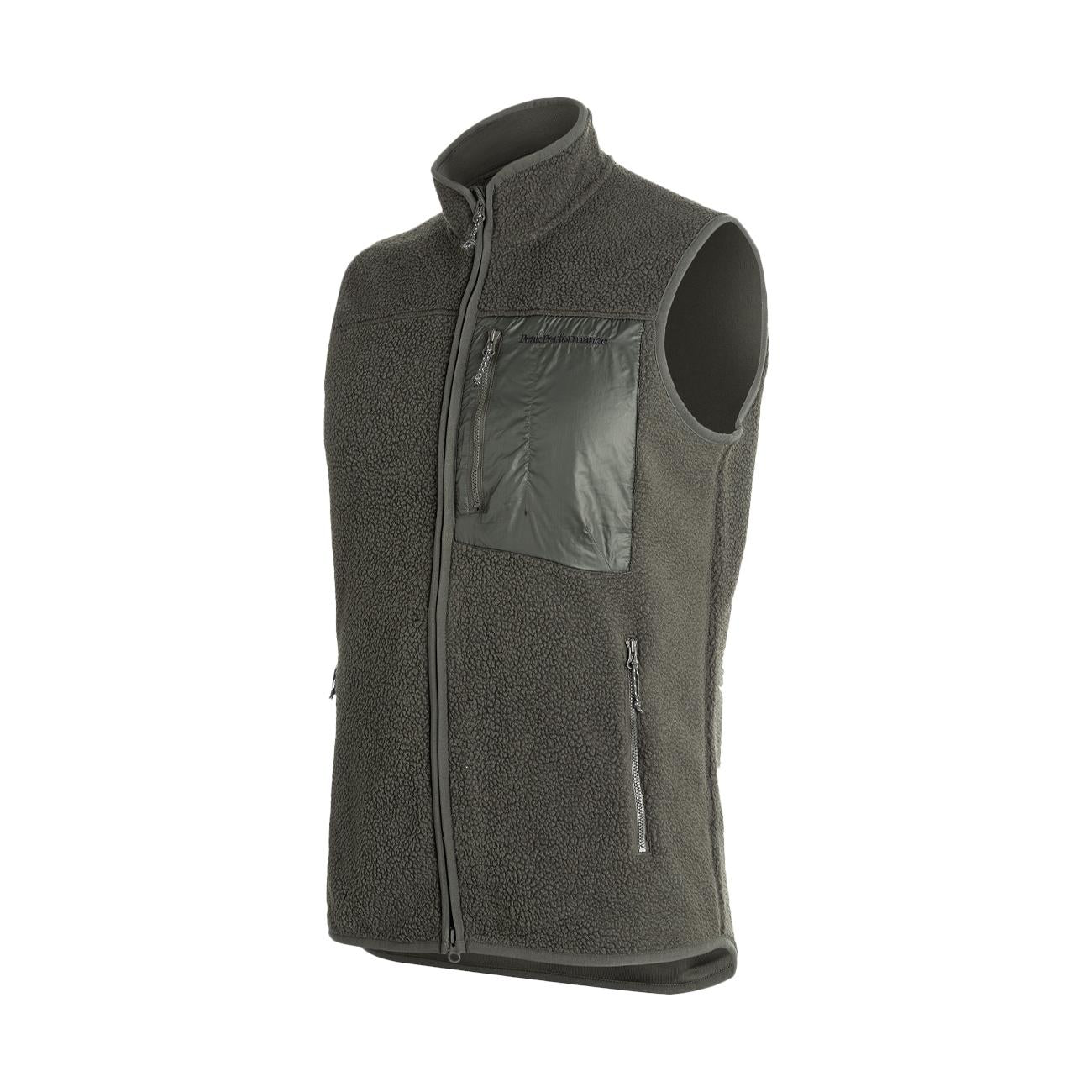 Gilet In Pile Uomo Olive Extreme G79710 020 OLIVE EXTREME PEAK PERFORMANCE 