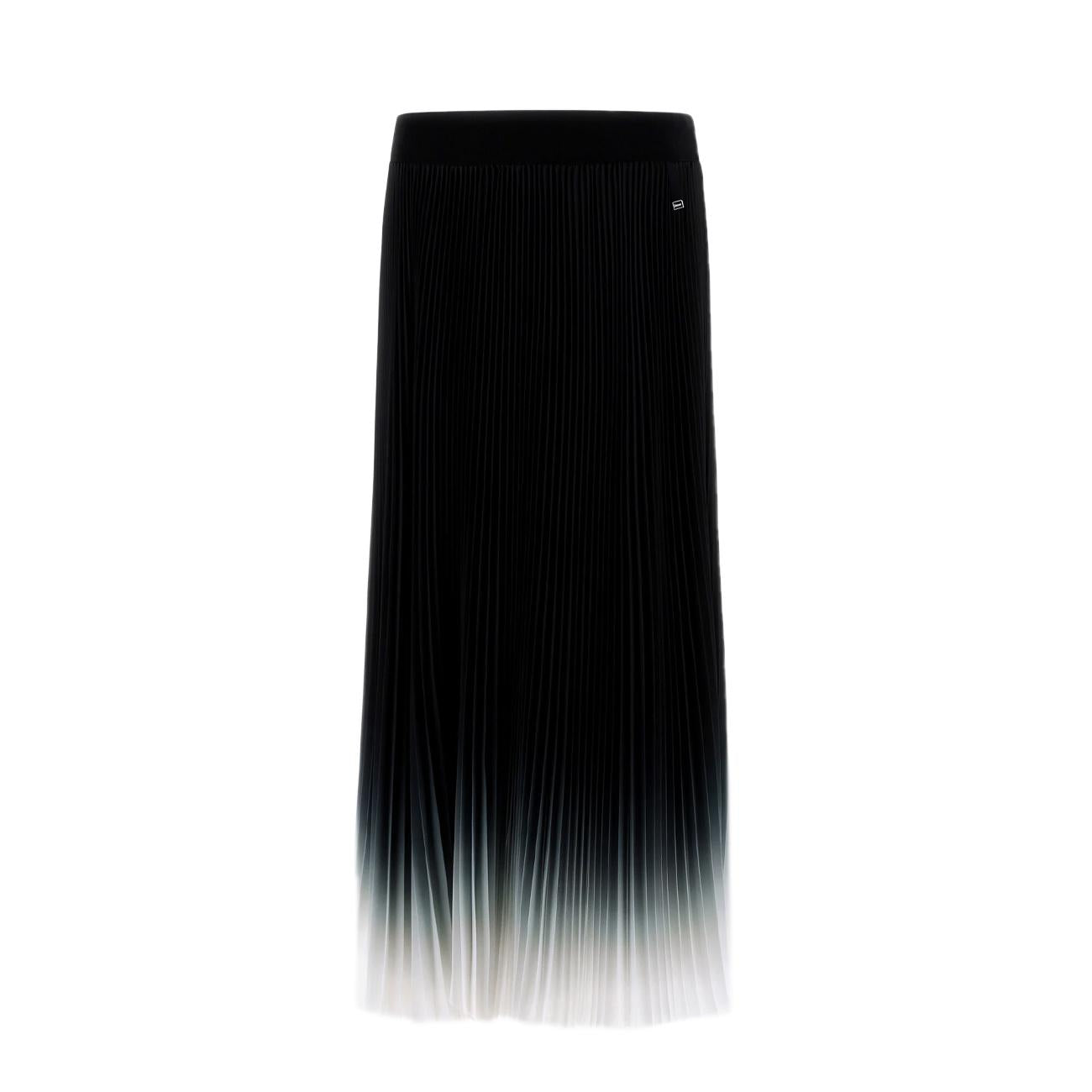 Gonna Plisset Degrade' Donna Nero Bianco GN000022D12621 9310 NERO/BIANCO HERNO 