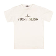 T-Shirt Logo Kids Bianco 781621073 V0001, WHITE STONE ISLAND 