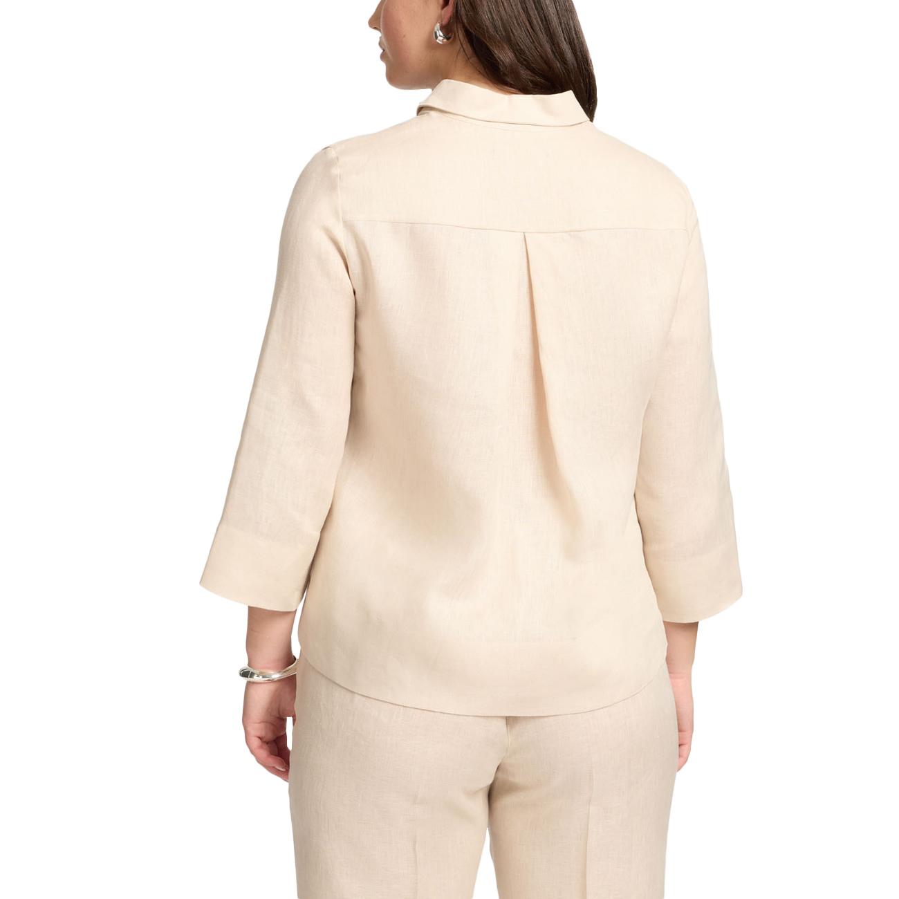 Camicia Boxy In Lino 5013P000322N 002 SABBIA ELENA MIRO' 