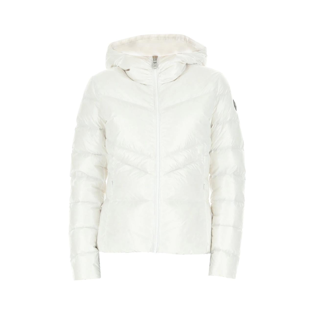 Piumino Con Cappuccio Fisso In Tessuto Lucido Donna Bianco 2295/8XV 01 BIANCO COLMAR ORIGINALS 
