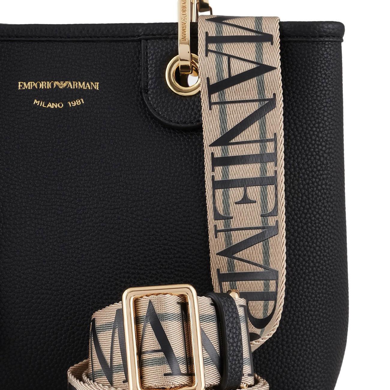 BORSA D. SHOPPER PICCOLA (M) PELLE MY EA Y3D166YFO5B 85218 NERO/ARGENTO EMPORIO ARMANI ACCESSORI 