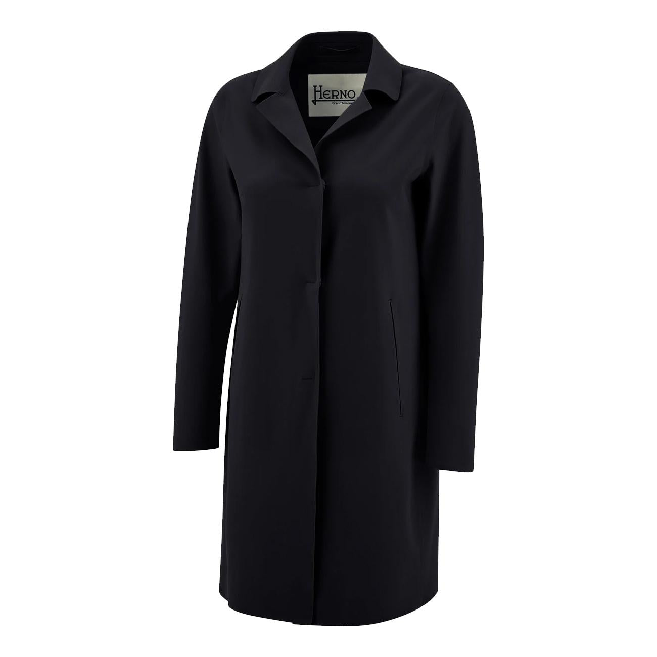 Cappotto Slim Scuba Tecnico Donna Nero CA000521D13455S 9300 NERO HERNO 