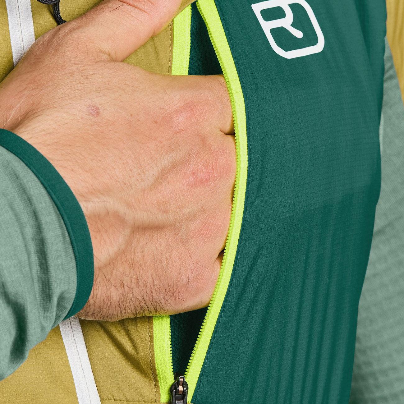 GIACCA U. LADIZ HYBRID JACKET ISOL. MERINO FUNZ. C/INSERTI ANTIVENTO ORTOVOX 86949 ARTIC GREY ORTOVOX 