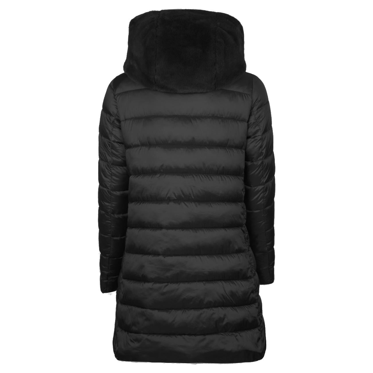 CAPPA D. MATILDA LUNGA TRAP. + GILET PELO SAVE THE DUCK D40280WIRIS17 10000 BLACK SAVE THE DUCK 