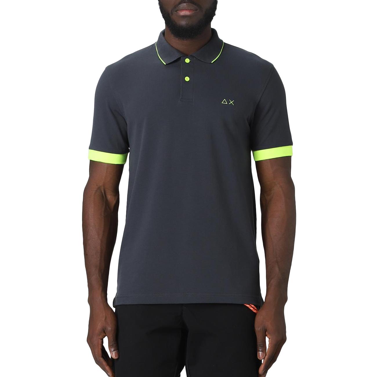 Polo Small Stripes Fluo Uomo Inchiostro A33120 99/INCHIOSTRO SUN68 