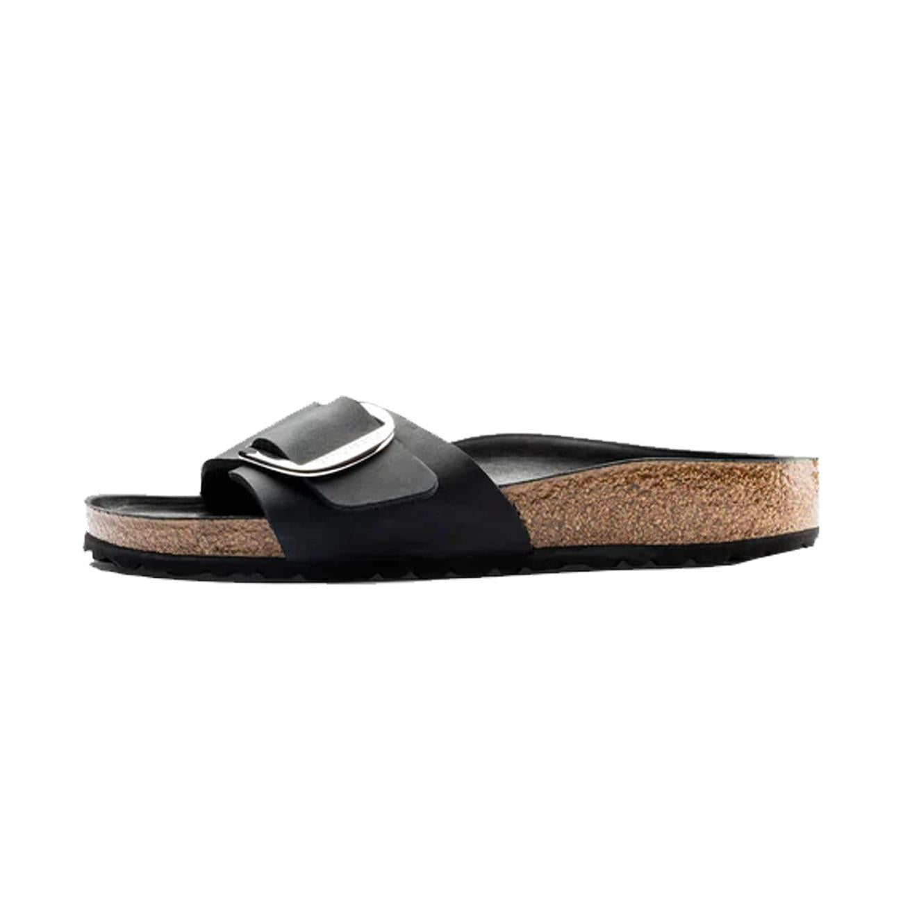 Sandalo Madrid Grande Fibbia In Pelle Oliata 1006523 BLACK BIRKENSTOCK 