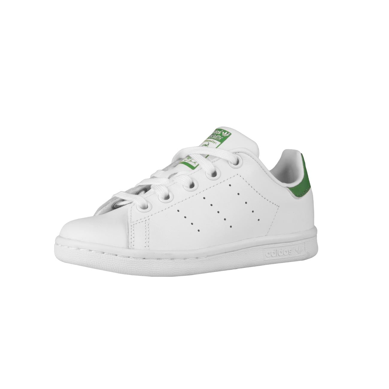 Sneakers Stan Smith Kids White Green BA8375 BIANCO/VER ADIDAS 