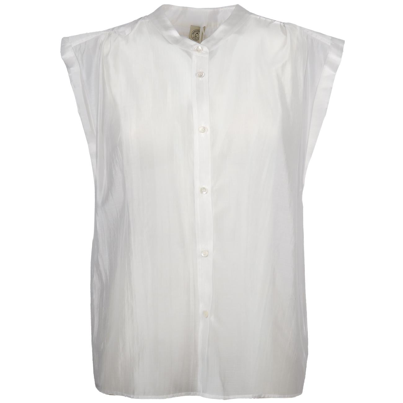 Camicia Smanicata Con Collo Alla Coreana 4160 BIANCO MASCHERONI 