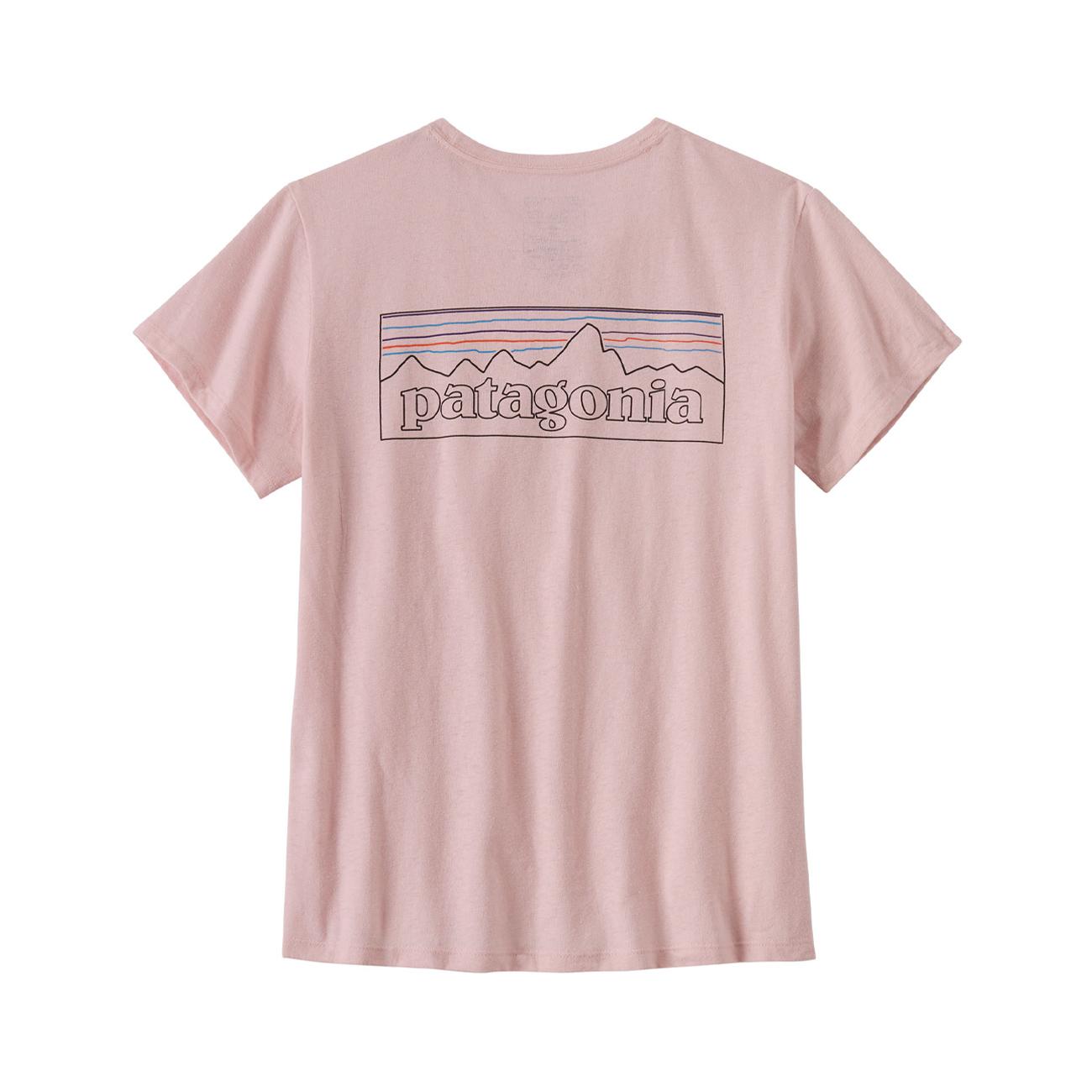 T-Shirt Logo Responsabili-Tee Donna Whisker Pink 37567 POLW P-6 OUTLINE: WHISKER PINK PATAGONIA 