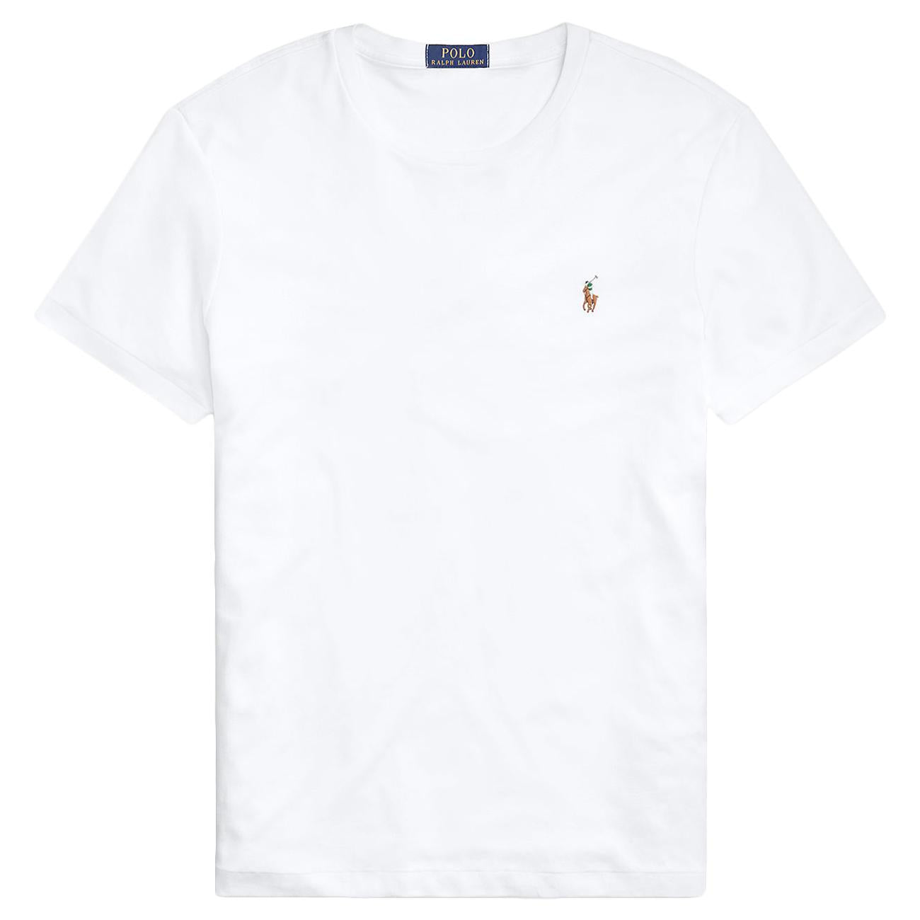 T-Shirt In Morbido Cotone Slim Fit 710740727 002 WHITE POLO RALPH LAUREN 