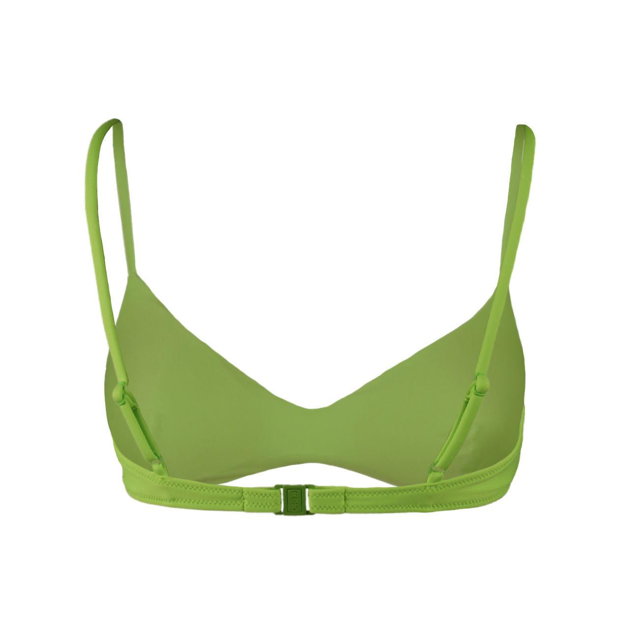 BRALETTE D. MAY V NECK TOP SAINT BARTH MAY 00005D 75 FLUO GREEN MC2 SAINT BARTH 