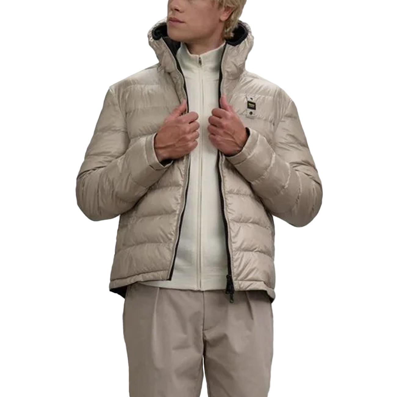 Piumino Ballard Reversibile Nylon Neoprene 25WBLUC06082-005480 999 NERO BLAUER 