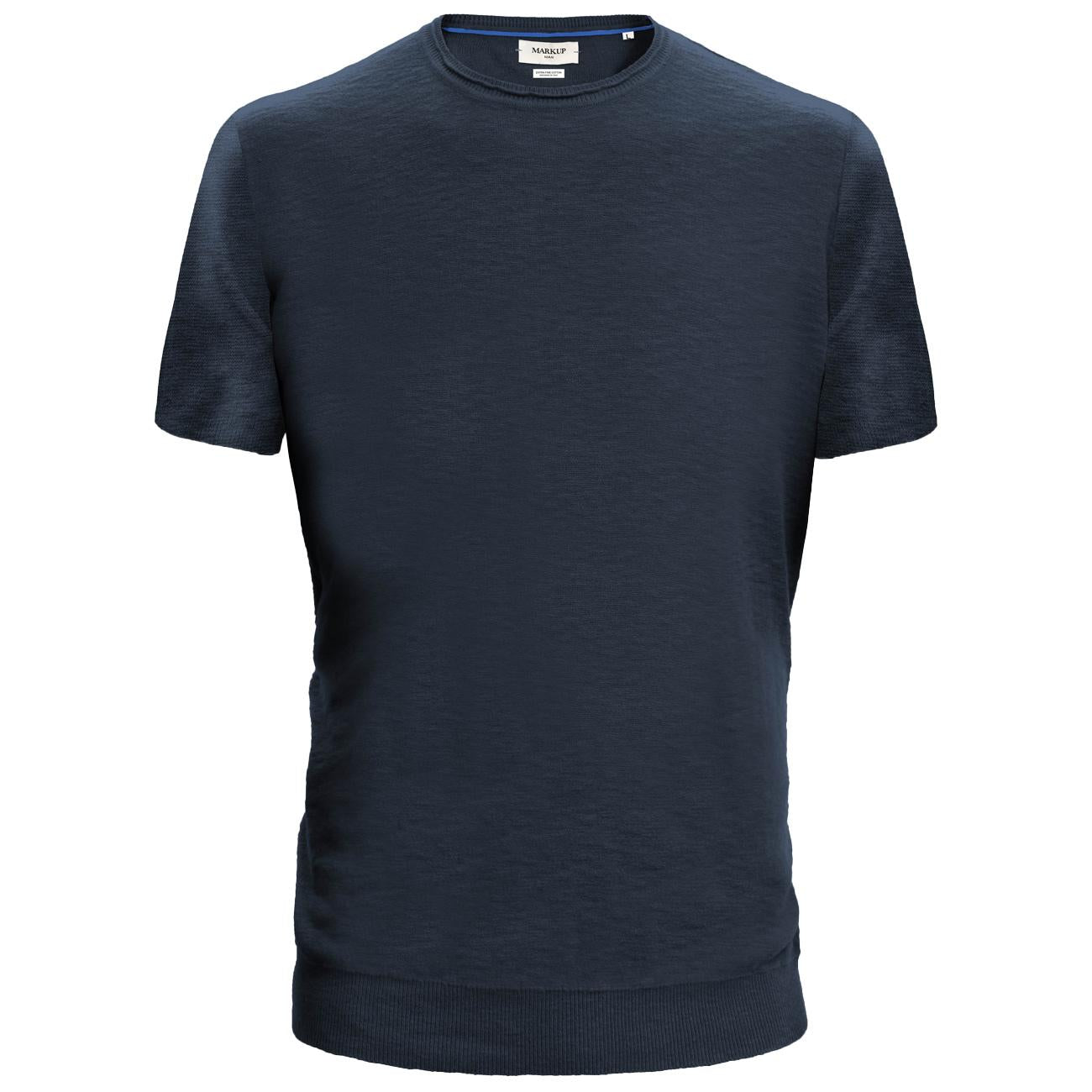 T-Shirt In Cotone Slub MK10007 BLUE MARKUP 
