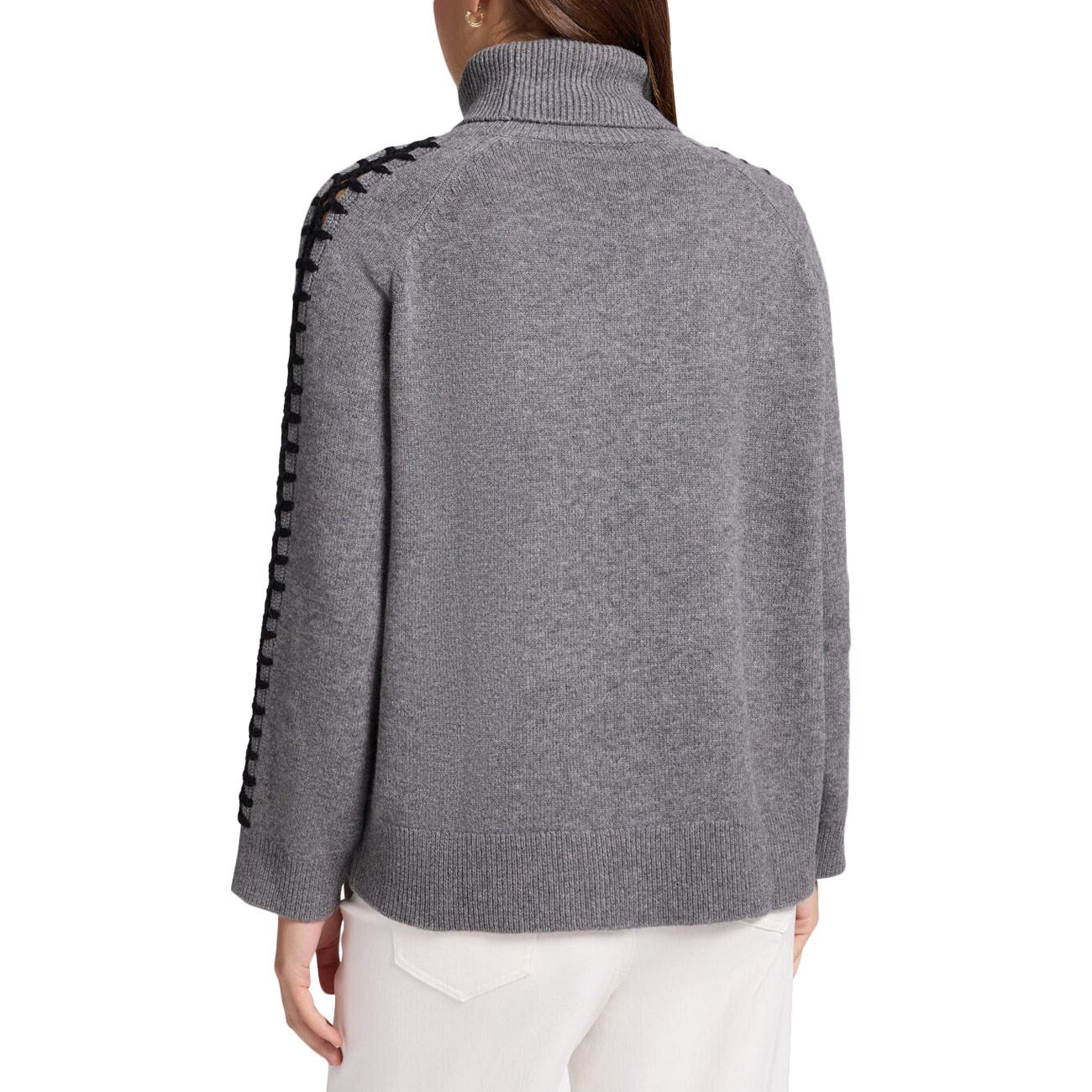 Maglia In Lana Ricamata A Mano M468Z000601N 013 MEDIUM GREY ELENA MIRO' 