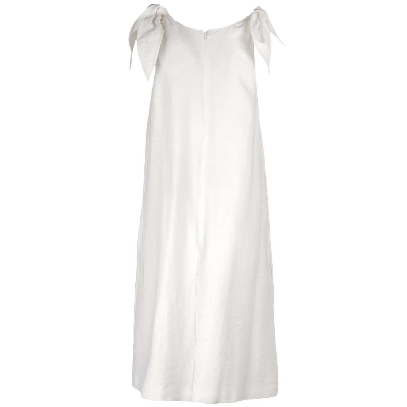 Abito Con Spalline Fiocco 4496 BIANCO MASCHERONI 