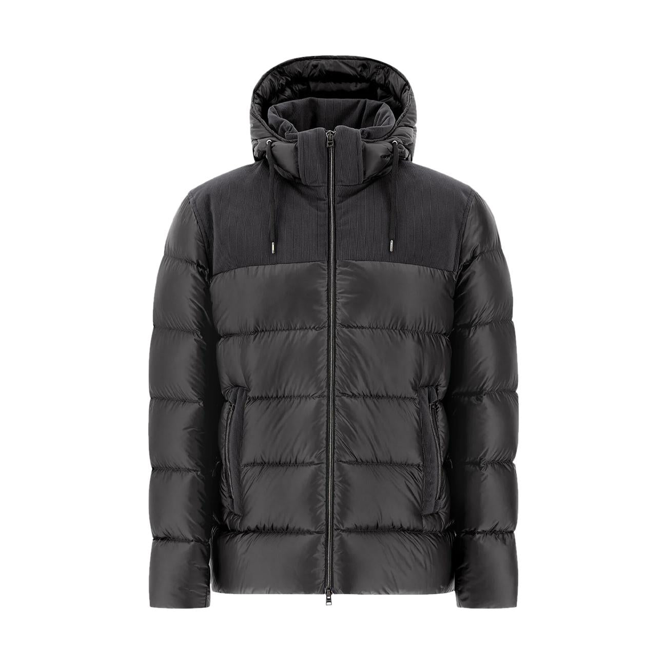 Bomber In Nylon E Linen Velluto Uomo Grigio Scuro PI001178U12020Z 9478 GRIGIO SC. HERNO 