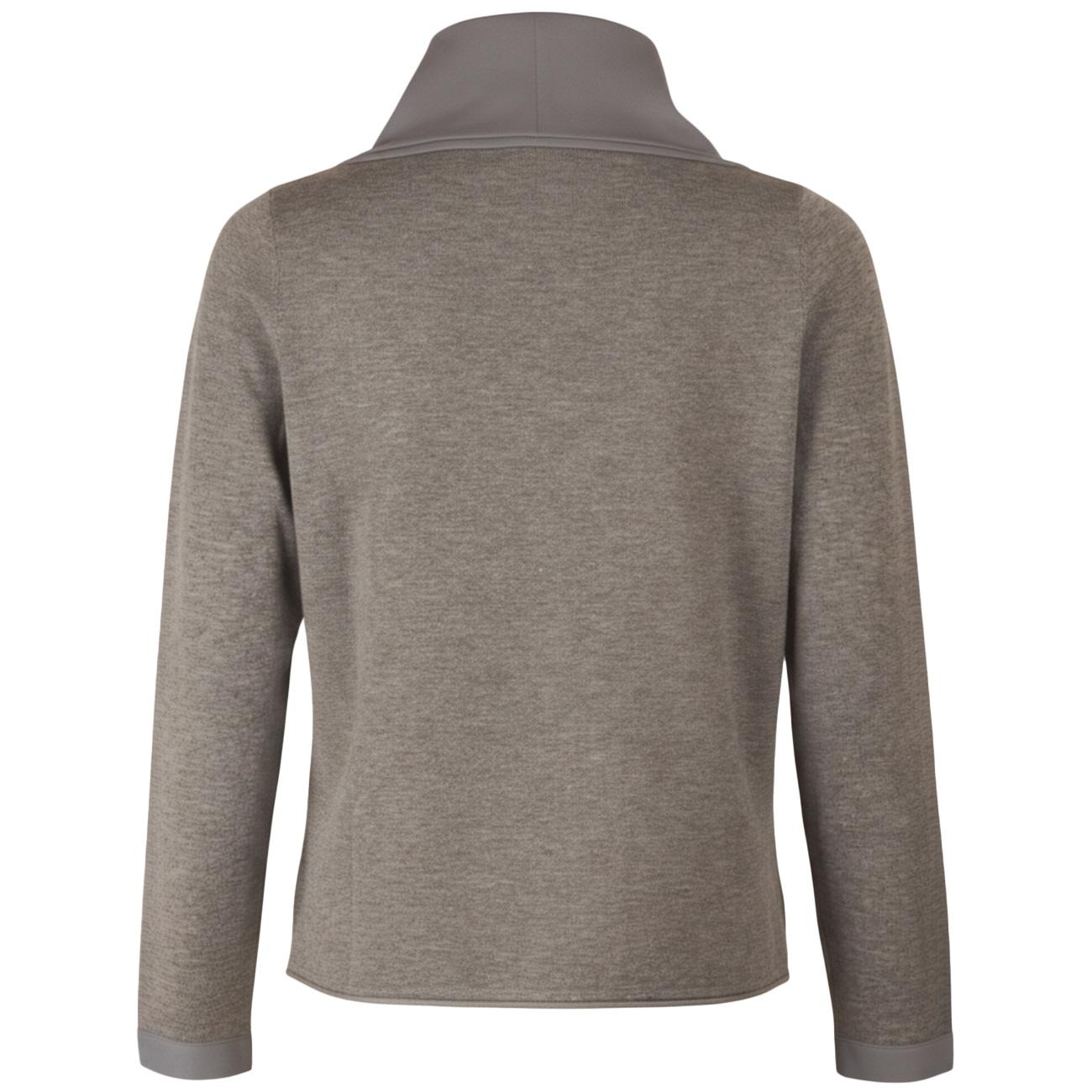 Maglia Collo Ciambella Con Inserto In Tessuto 255W1155 - DW 016 MELANGE SCURO ANIS WHITE 