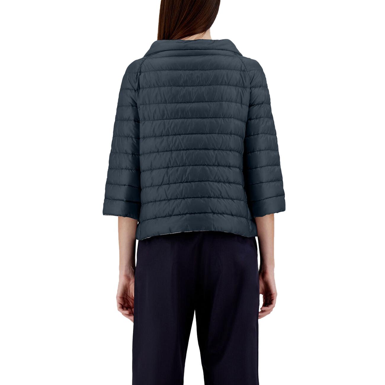 Piumino Corto Revers Donna Blue Grey PI0769D12017 9294 BLUE GREY HERNO 