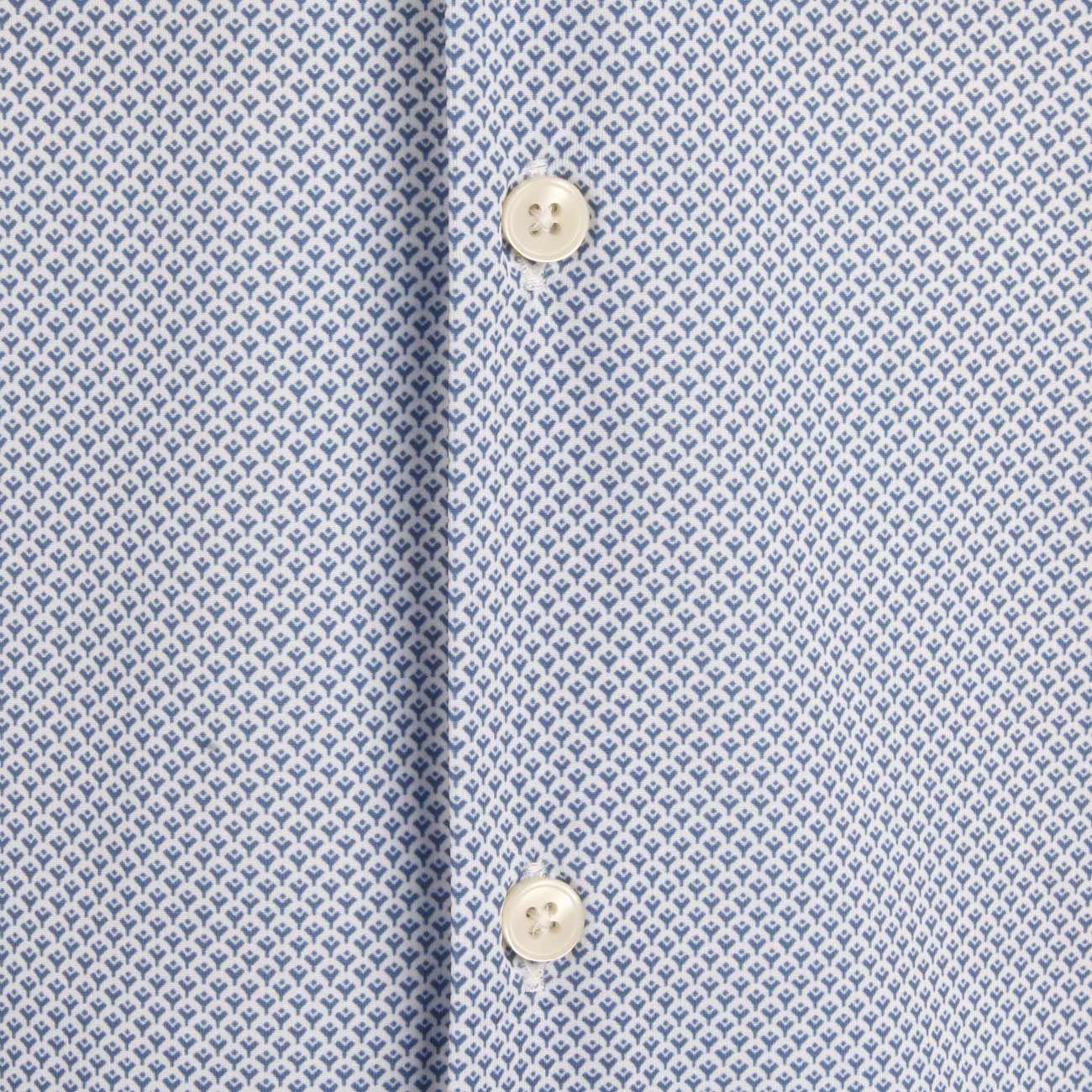 Camicia Fantasia Uomo Bianco Blu QKPCJE FE1/B/CO/BLU GUGLIELMINOTTI 