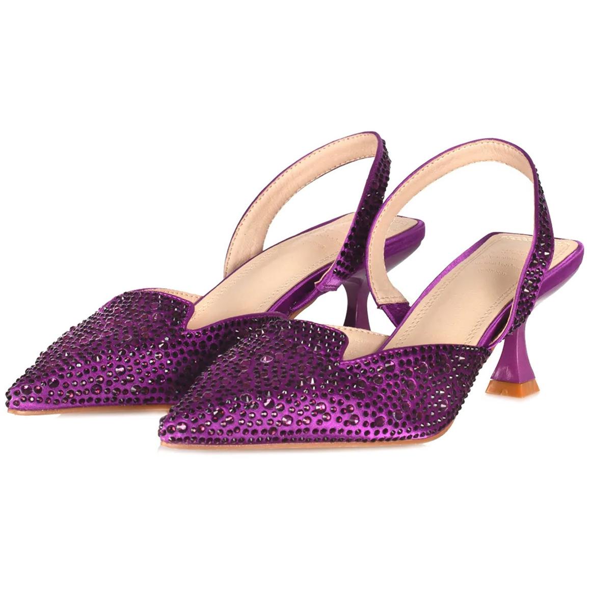 SCARPA D. FAFNIR VIOLA SLINGBACK C/SWAROWSKY TWENTY FOURHAITCH SH63VIO VIOLA TWENTYFOURHAITCH 