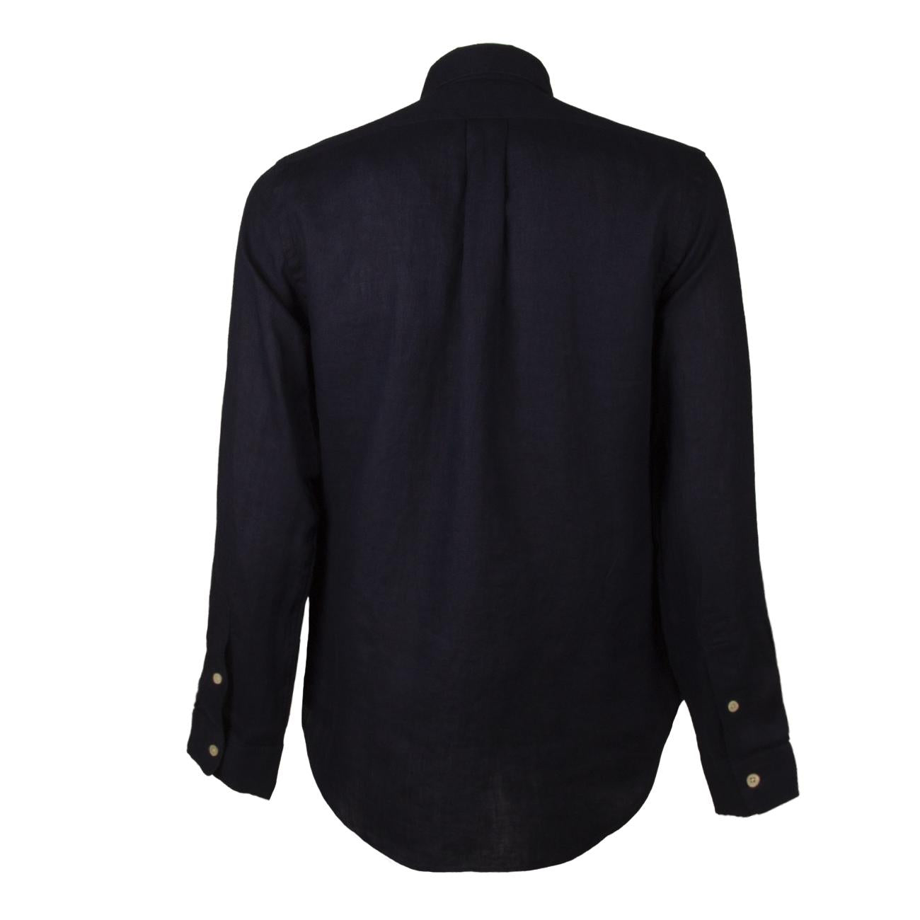 Camicia Lino Slim Uomo Newport Navy 710829443 001 NEWPORT NAVY POLO RALPH LAUREN 