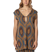 Maglia Jacquard Peacock Eyes MGKD13062 BLU AKEP 