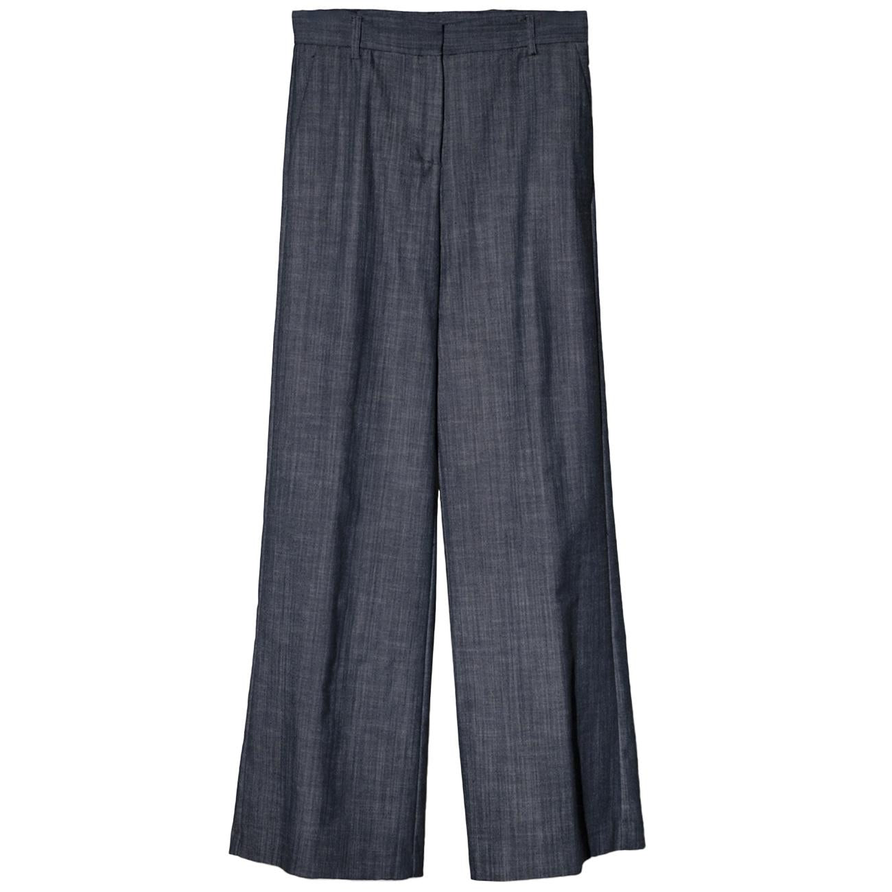 Pantalone Palazzo Drill Cotone Stretch AP0235 U79 DENIM BLUE GOODMATCH 