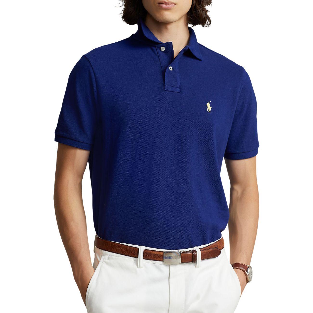 Polo Slim Fit Mesh Uomo Blu Royal 710795080 013 FALL ROYAL/C1229 POLO RALPH LAUREN 