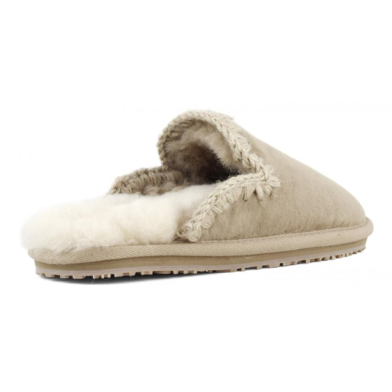 Slippers Suede Eskimo Stitch Donna Camel MU.FW161008A CAMEL MOU 