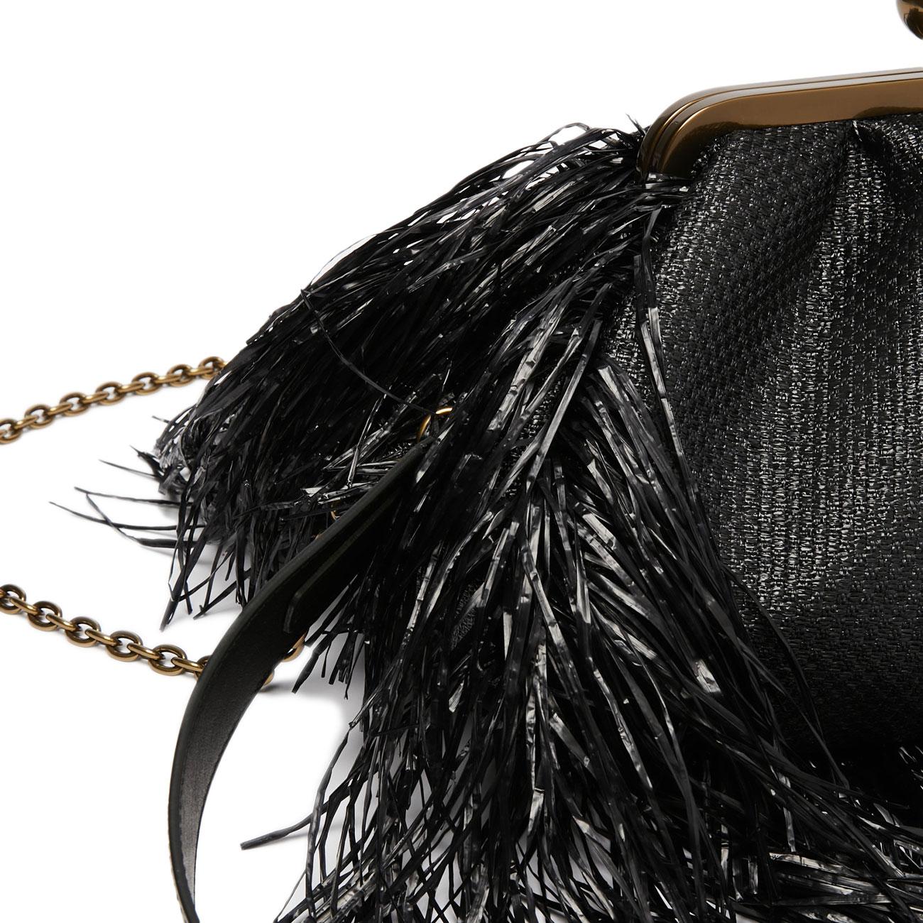 Borsa Pasticcino Belford Medium In Raffia Donna Nero BELFORD 2415511105600 002 NERO MAX MARA WEEKEND 