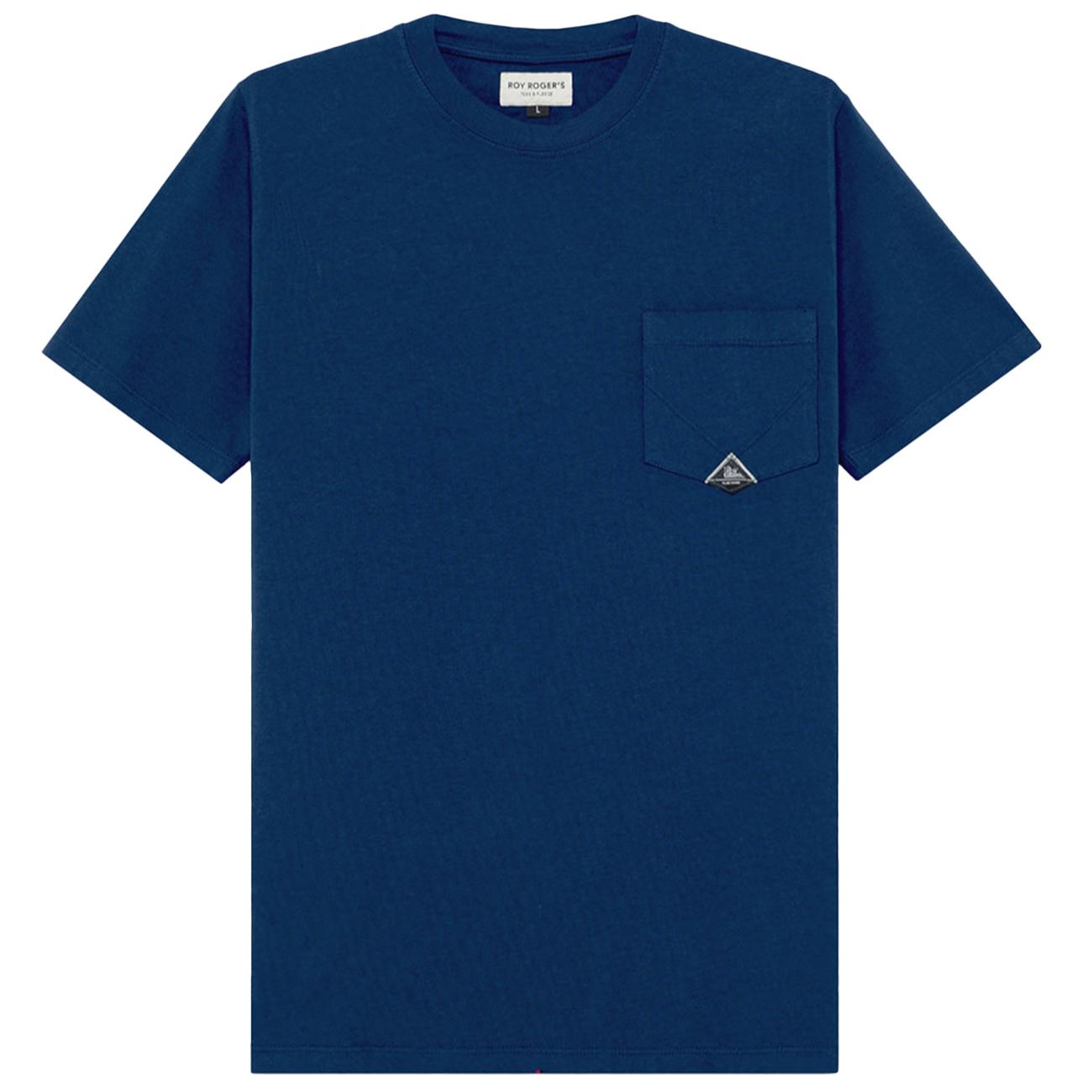 T-shirt Pocket In Jersey RRU634CA160111 C0382 BLUE WORK ROY ROGER'S 