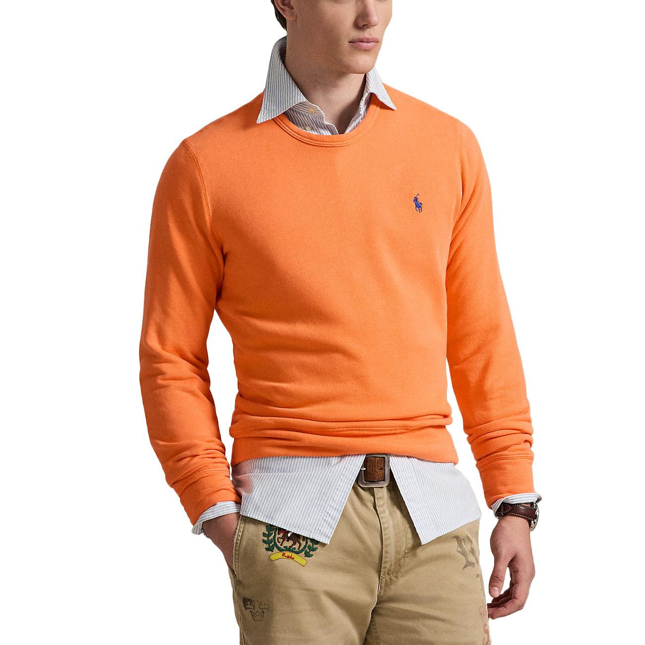 Felpa Girocollo 710A12485 006 RESORT ORANGE POLO RALPH LAUREN 