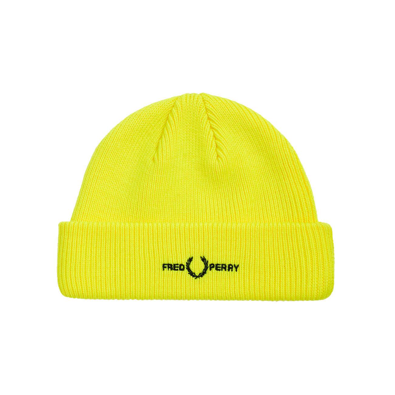 Berretto Con Logo Ricamato Uomo Giallo Fluo C9153 211GIALLOFLUO FRED PERRY 