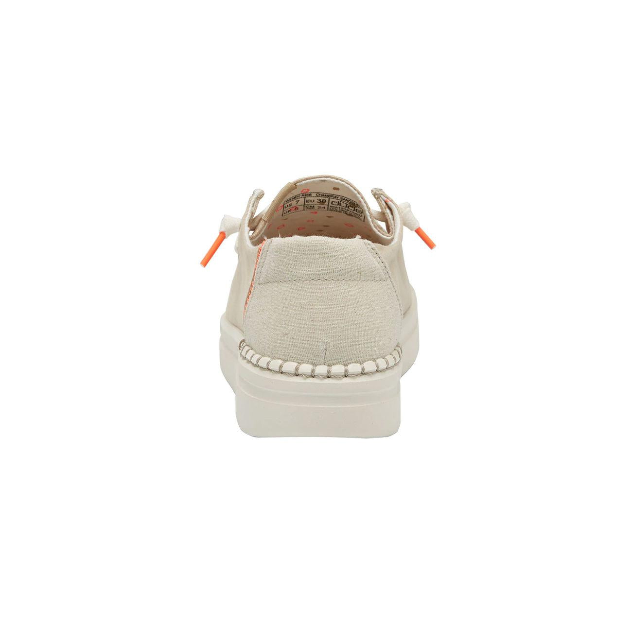 Mocassini Wendy Rise Donna Chambray Sandshell 12194 0407CHAMBRAYSANDSHELL HEY DUDE 